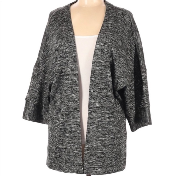 Ann Taylor LOFT medium grey open cozy cardigan - Picture 1 of 3